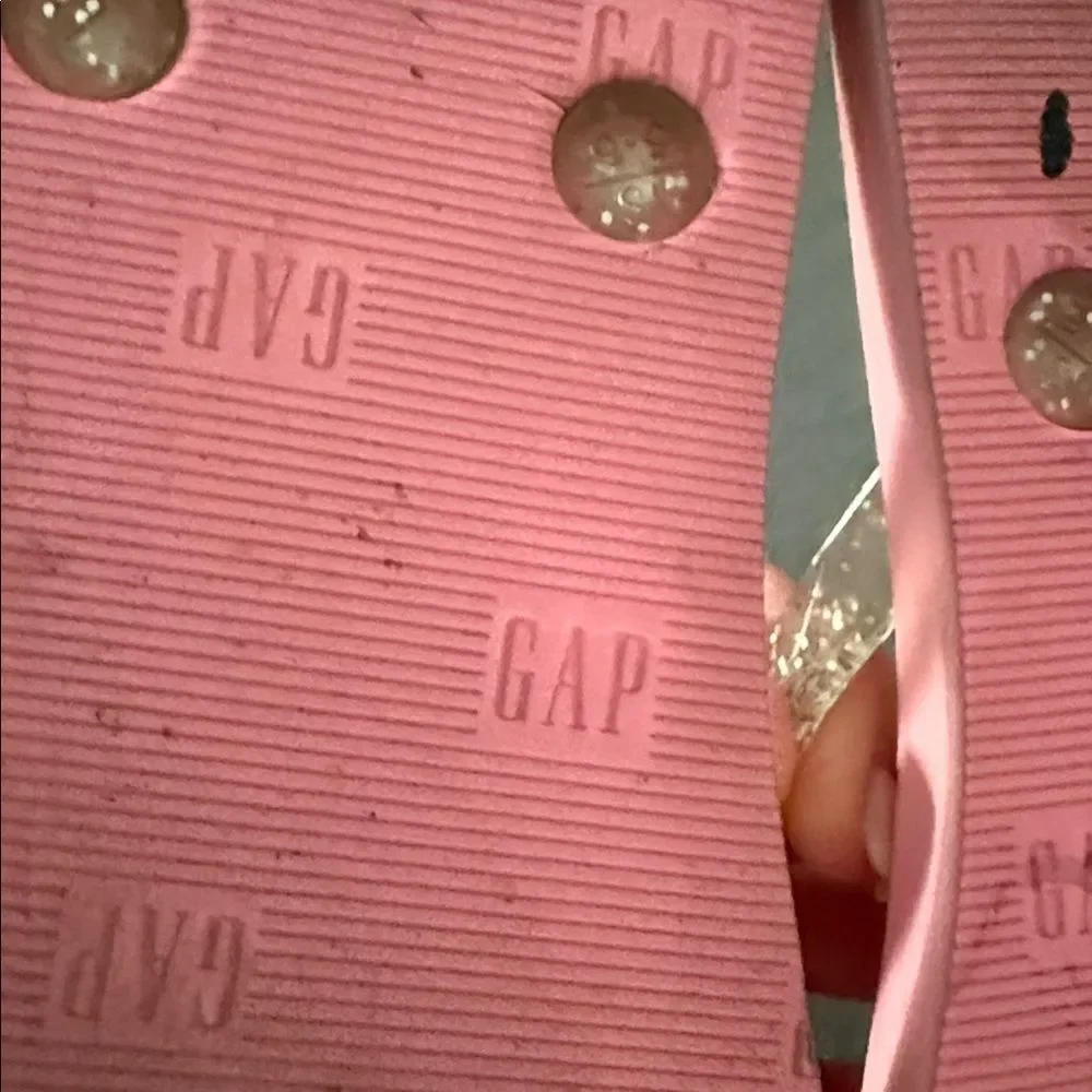 GAP Pink Flip Flops with Clear Straps